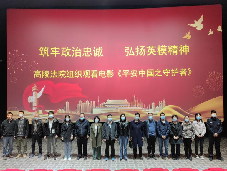 「教育整顿」西安高陵法院组织干警观看《平安中国之守护者》